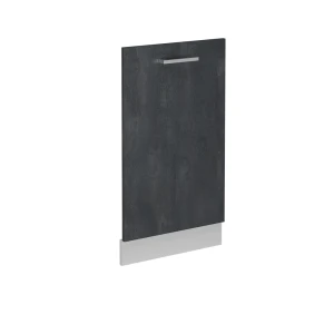 Façade de lave-vaisselle R-Line Béton noir 45cm sans PT Vicco