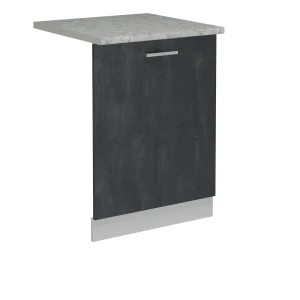 Façade de lave-vaisselle R-Line Béton noir 60cm , PT Marbre Vicco