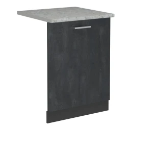 Façade de lave-vaisselle R-Line Béton noir 60cm , PT Marbre Vicco