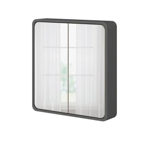 Badeværelsesspejlskab Arla Antracit/eg 60 x 60 cm Vicco