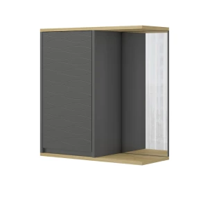 Szafka z lustrem łazienkowym Livia Antracyt 60 x 63 cm Vicco