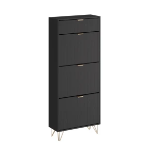 Skoskab Helge Sort 60 x 145 cm 3 rum Vicco