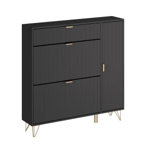 Kenkäkaappi Helge Musta 108x107.5 cm Vicco