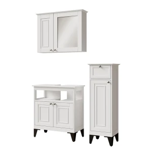 Badkamermeubelset Vanity Wit 3 delen Vicco