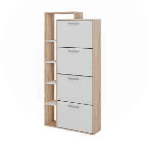 Skotøjsæske Orlando Hvid/Sonoma 80 x 166.1 cm med 4 rum Vicco