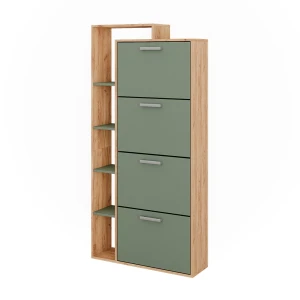 Skotøjsæske Orlando Goldkraft eg/grøn 80 x 166.1 cm med 4 rum Vicco