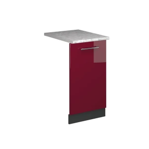 Opvaskemaskinens frontpanel Fame-Line Bordeaux rød højglans 45 cm med bordplade Vicco
