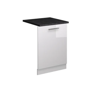 Geschirrspülblende Fame-Line Weiß Hochglanz 60 cm , AP Anthrazit Vicco