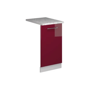 Opvaskemaskinens frontpanel Fame-Line Bordeaux rød højglans 45 cm med bordplade Vicco