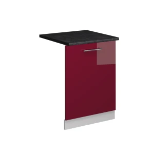Astianpesukoneen etupaneeli Fame-Line Bordeaux korkeakiilto 60 cm , AP Antrasiitti Vicco