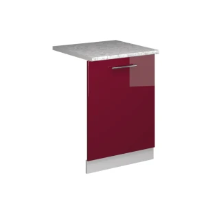 Façade de lave-vaisselle Fame-Line Rouge bordeaux Haute brillance 60cm , PT Marbre Vicco