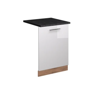 Geschirrspülblende Fame-Line Weiß Hochglanz 60 cm , AP Anthrazit Vicco