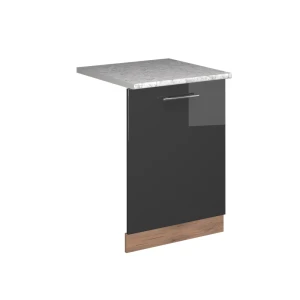 Façade de lave-vaisselle Fame-Line Anthracite Haute brillance 60cm , PT Marbre Vicco