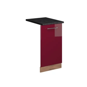 Opvaskemaskinens frontpanel Fame-Line Bordeaux rød højglans 45 cm , BP Antracit Vicco