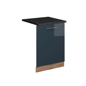 Vaatwasserfrontpaneel Fame-Line Donkerblauw hoogglans 60 cm , WB Antraciet Vicco