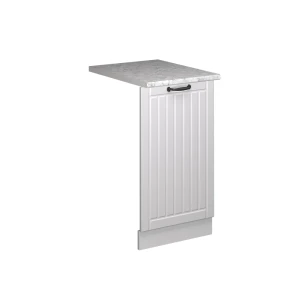 Façade de lave-vaisselle Fame-Line Blanc campagne 45cm , PT Marbre Vicco