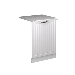 Pannello frontale della lavastoviglie Fame-Line Bianco rustico 60 cm, Piano di lavoro Marmo Vicco