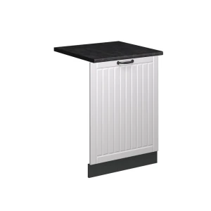 Façade de lave-vaisselle Fame-Line Blanc campagne 60cm , PT Anthracite Vicco