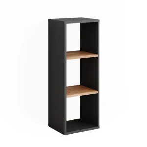 Stående hylde Orlando Antracit/gylden eg 30 x 80.1 cm Vicco