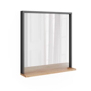 Wandspiegel Orlando Antraciet/gouden eik 57 x 60 cm met spiegel Vicco