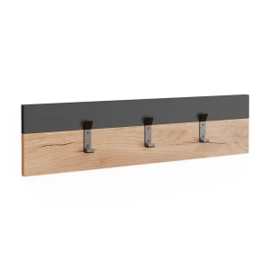 Vægknagerække Orlando Antracit/gylden eg 60 x 15 cm Vicco