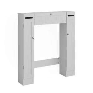 Toiletskab Bianco Hvid 89 x 99 cm Toiletpapirdispenser til venstre og højre Vicco