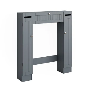 Toiletskab Bianco Grå 89 x 99 cm med 2 dispensere til toiletpapir Vicco