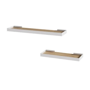 Væghylde Erni Hvid/gylden eg 60 x 3 cm Sæt med 2 stk. Vicco