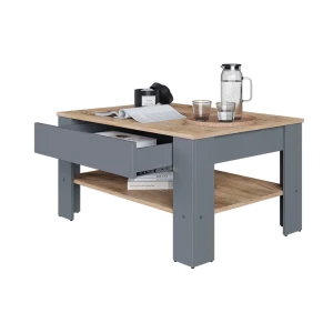Sofabord Milan Antracit/gylden eg 92.2 x 65 cm Vicco