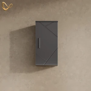 Badschrank Ronco Anthrazit Hochglanz 30 x 59 cm livinity®