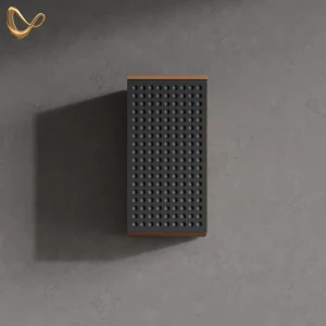 Badschrank Ronco Anthrazit gepunktet 30 x 59 cm 2 Fächer, Badezimmer livinity®