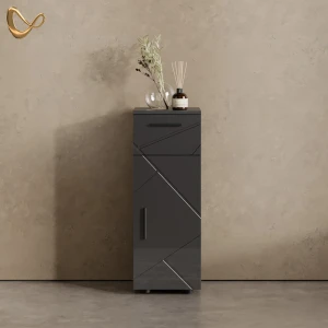 Midischrank Ronco Anthrazit Hochglanz 30 x 81 cm livinity®