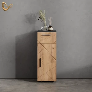 Midischrank Ronco Goldkraft Eiche/Anthrazit 30 x 81 cm livinity®