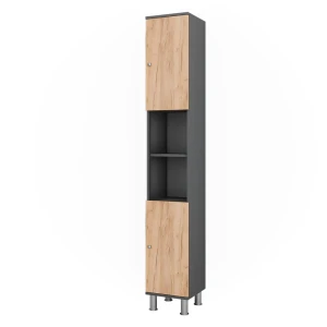 Højskab Fynn Antracit/gylden eg 30 x 190 cm Vicco
