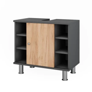 Underskab til håndvask Fynn Guld power eg/antracit 60 x 54 cm med 6 hylder Vicco