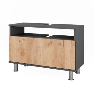 Underskab til håndvask Fynn Antracit/gylden eg 80.2 x 54 cm med skuffe Vicco