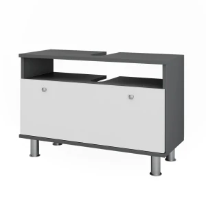 Underskab til håndvask Fynn Hvid højglans/antracit 80.2 x 54 cm med skuffe Vicco
