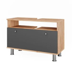 Turhamaisuusyksikkö pesualtaalle Fynn Goldkraft tammi/antrasiitti 80.2x54 cm laatikolla Vicco