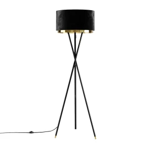 Stehlampe Goldamo Schwarz  Vicco