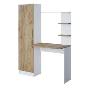 Skrivebord Tessa Hvid/gylden eg 122.9 x 52 cm Vicco