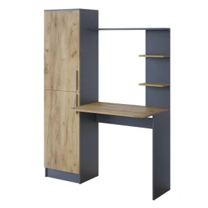 Skrivebord Tessa Antracit/gylden eg 122.9 x 52 cm Vicco