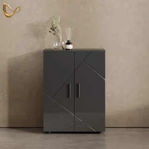 Midischrank Ronco Anthrazit Hochglanz 60 x 81 cm livinity®