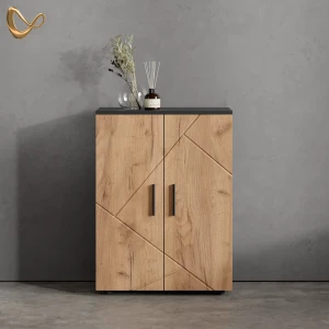 Midischrank Ronco Goldkraft Eiche/Anthrazit 60 x 81 cm livinity®