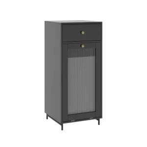 Midischrank Malte Grau 40 x 96 cm mit Schublade Vicco