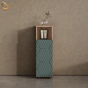 Midischrank Ronco Grün/Goldkraft Eiche 30 x 95 cm livinity®