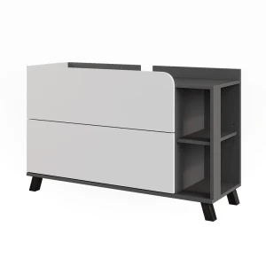 Underskab til håndvask Karen Antracit/hvid 100 x 65 cm med 2 skuffer Vicco