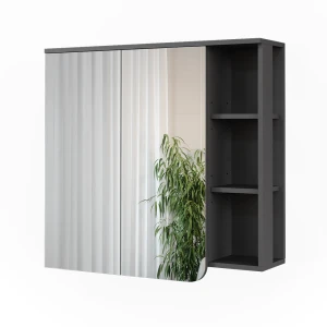 Spejlskab Karen Antracit/hvid 80 x 75 cm Vicco