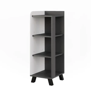 Midi-skab Karen Antracit/hvid 30 x 90 cm med 4 hylder Vicco