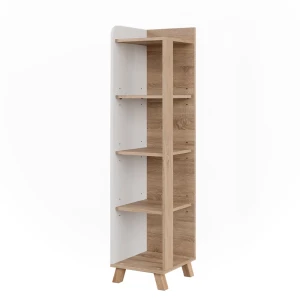Badeværelseshylde Karen Sonoma/Hvid 30 x 128 cm med 4 rum Vicco