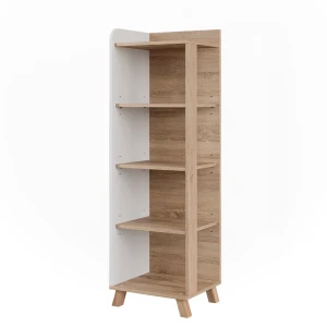 Badeværelseshylde Karen Sonoma/Hvid 40 x 128 cm med 4 rum Vicco